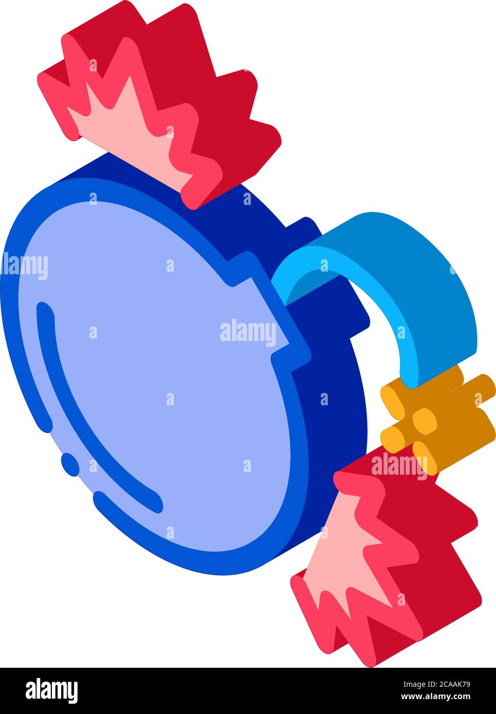 firework bomb isometric icon vector illustration Stock Vector