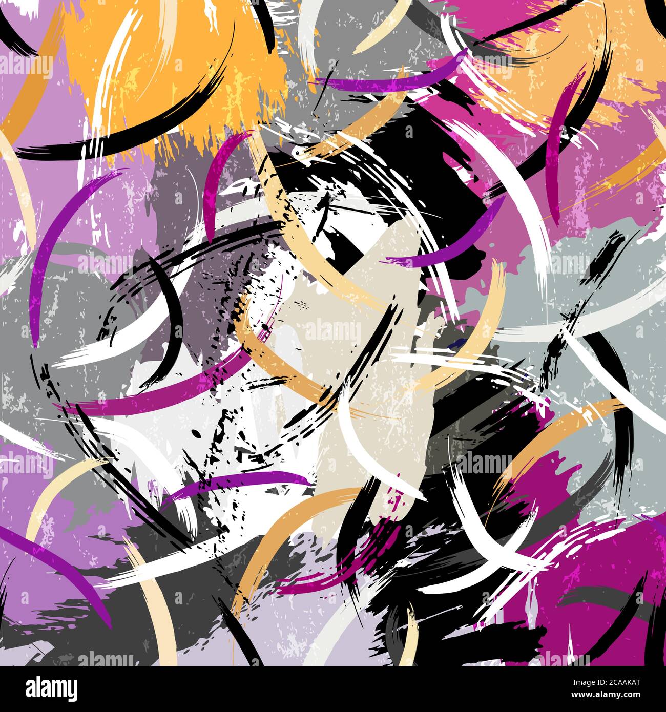 abstract background composition, with stripes, paint strokes and splashes Stock Vector