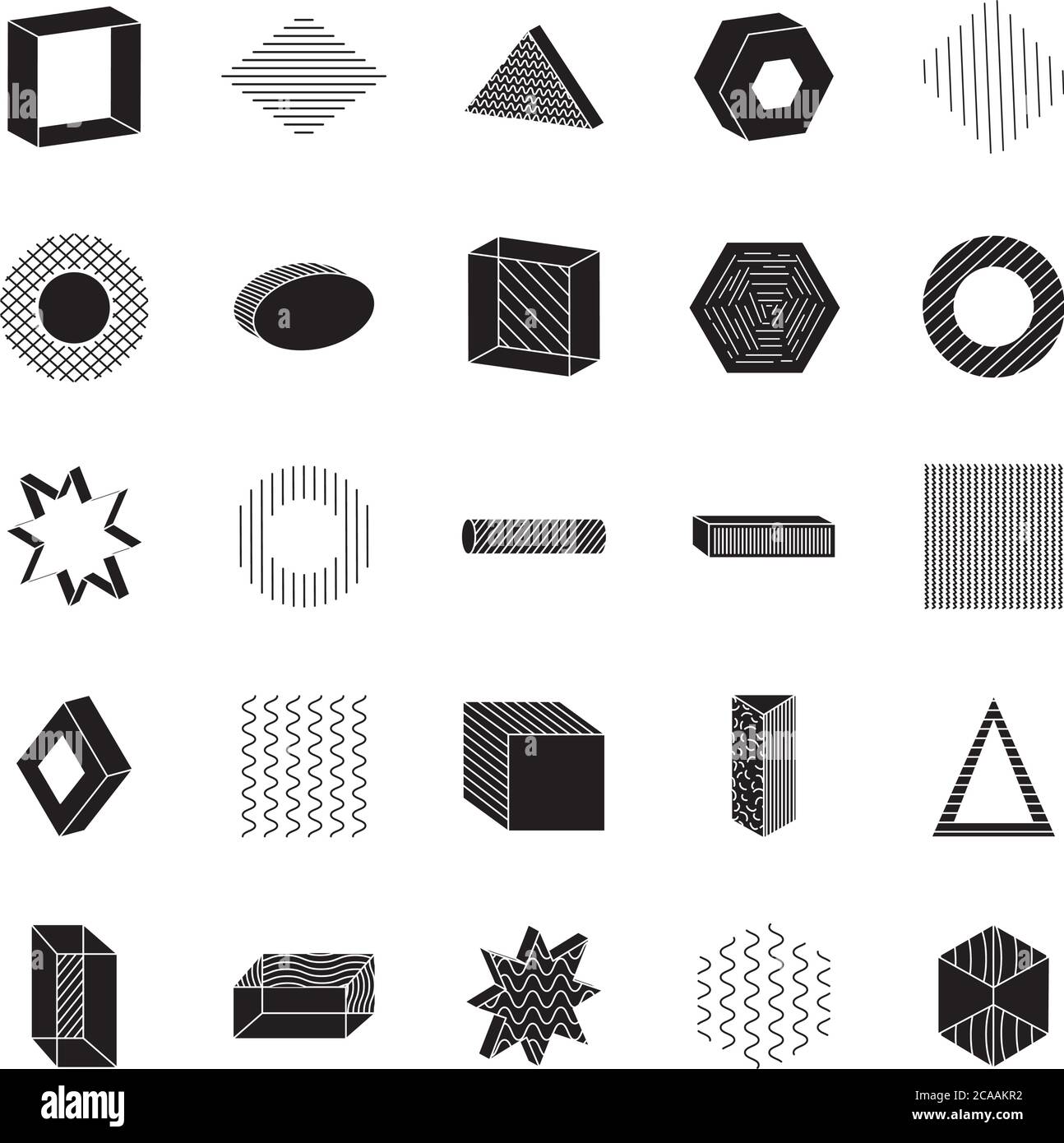 Premium Vector  Vector set of geometric shapes abstract icons or