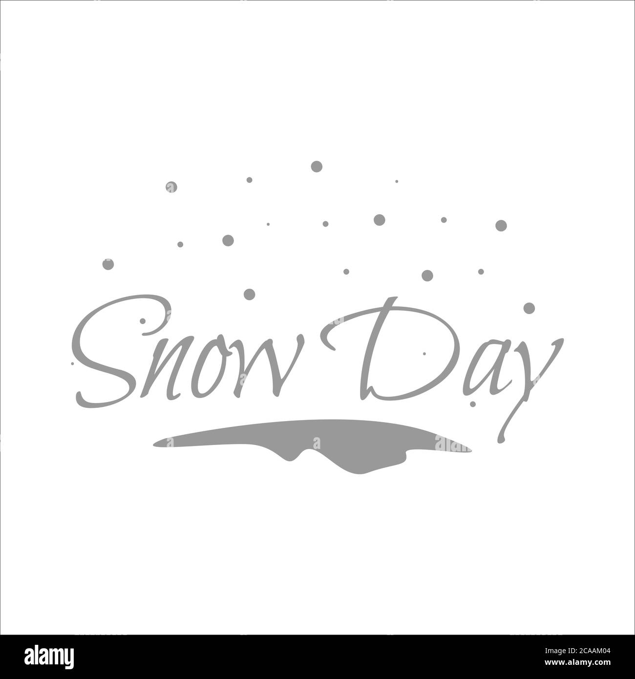 snow day lettering vector isolated in white background Stock Vector