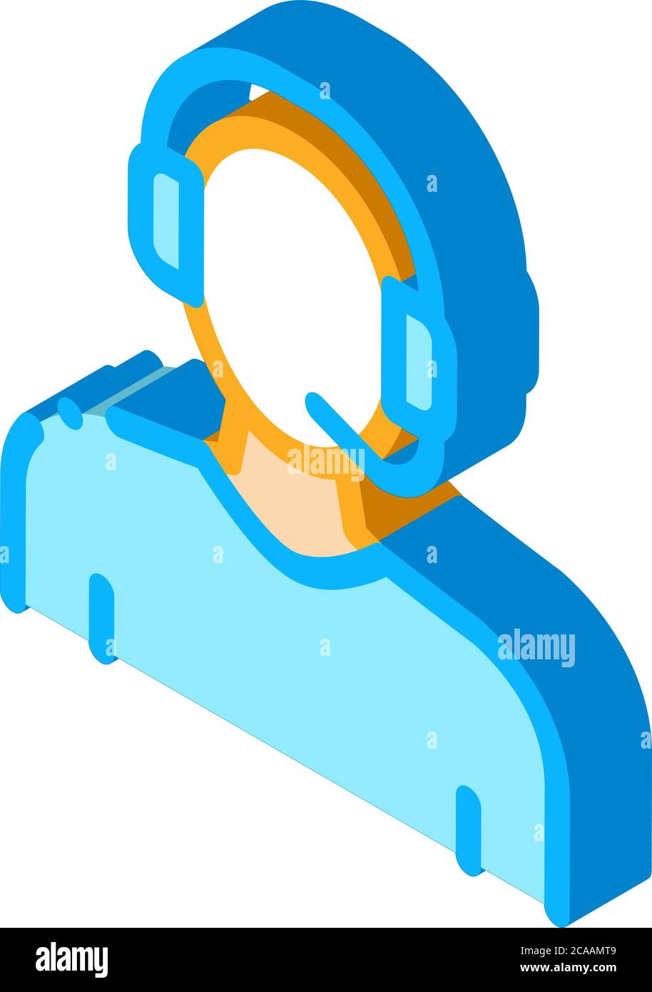 webshop call center operator isometric icon vector illustration Stock Vector