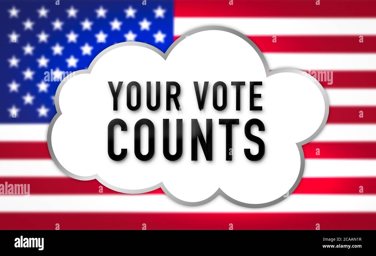 Your Vote Counts - american flag background illustration Stock Photo ...