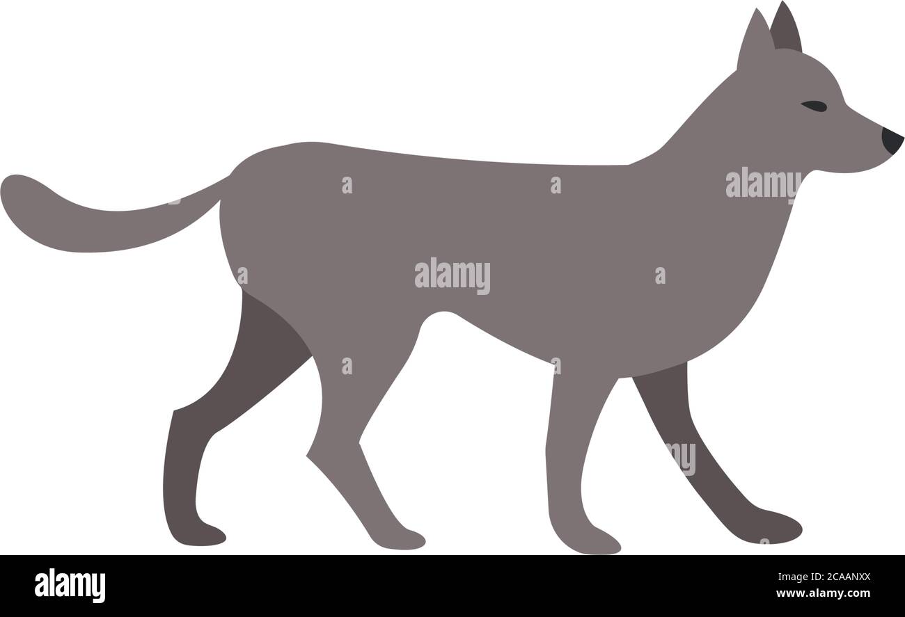 Pet icon vector, dog sign, pet pictogram isolated on white. dog Symbol, logo illustration. Dog icon. dog silhouette Stock Vector