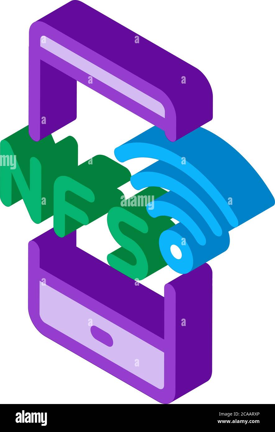 smartphone nfc payment app isometric icon vector illustration Stock ...