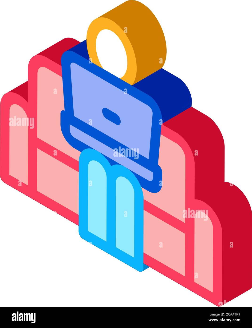 remote work on home couch isometric icon vector illustration Stock ...