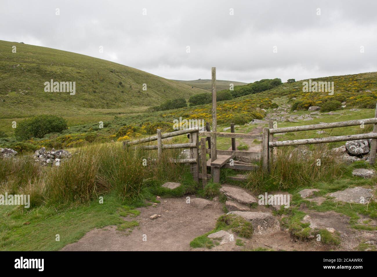 Dartmoor fence stile #2 Stock Photo