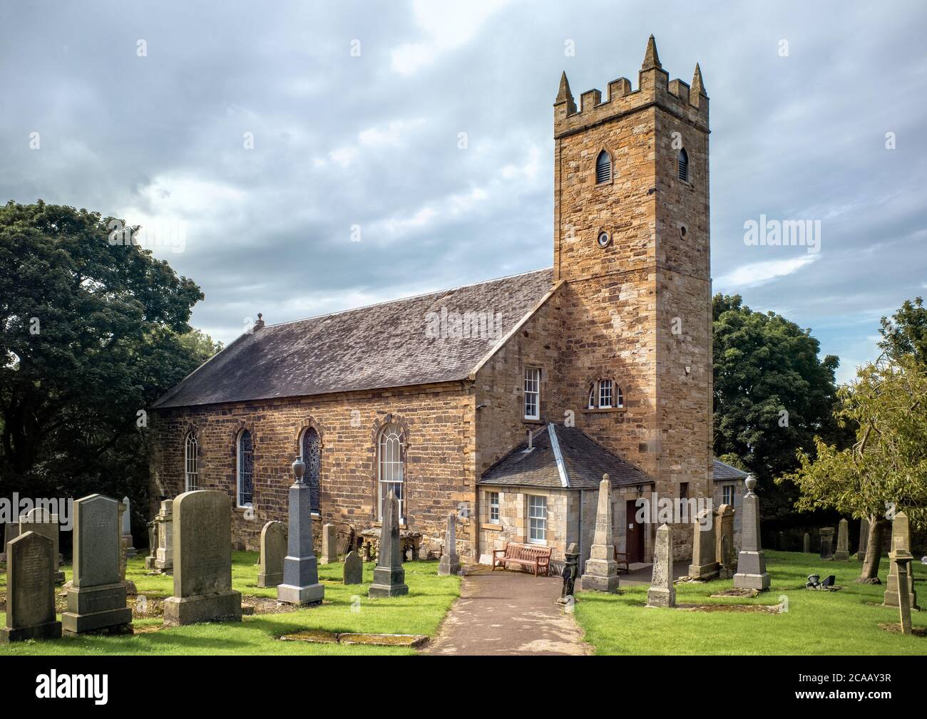 Tranent Parish Church and churchyard, Tranent, East Lothian, Scotland, UK. Stock Photo