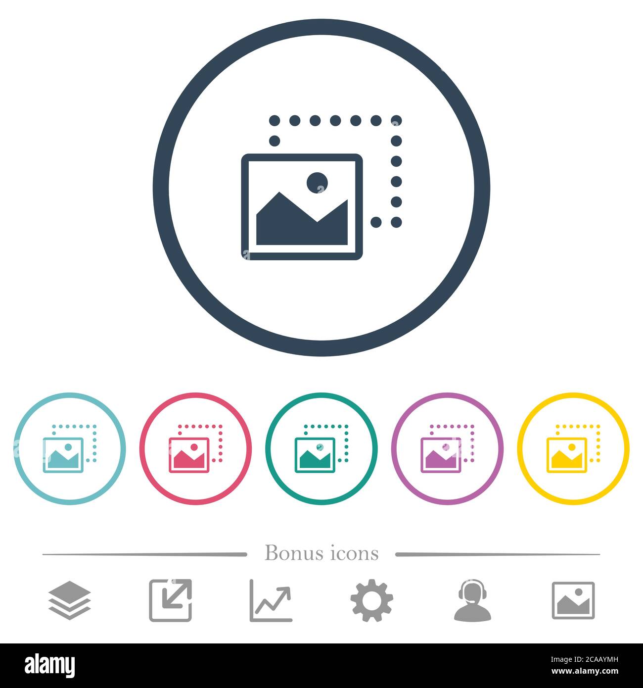 Drag image to bottom left flat color icons in round outlines. 6 bonus ...