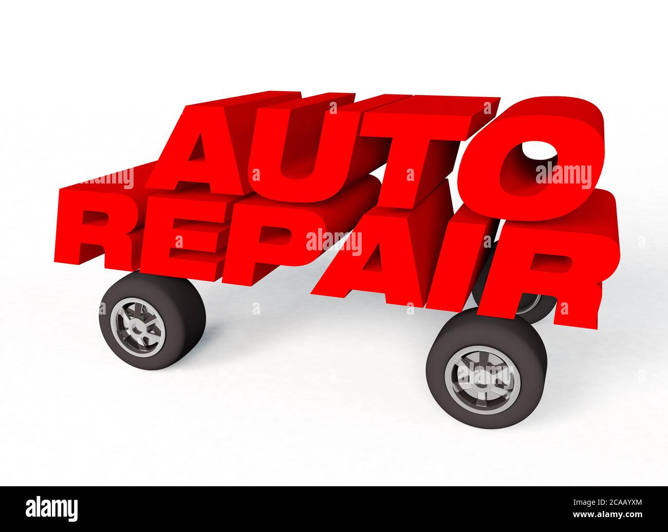 3D Render of the word auto repair on a white background Stock Photo