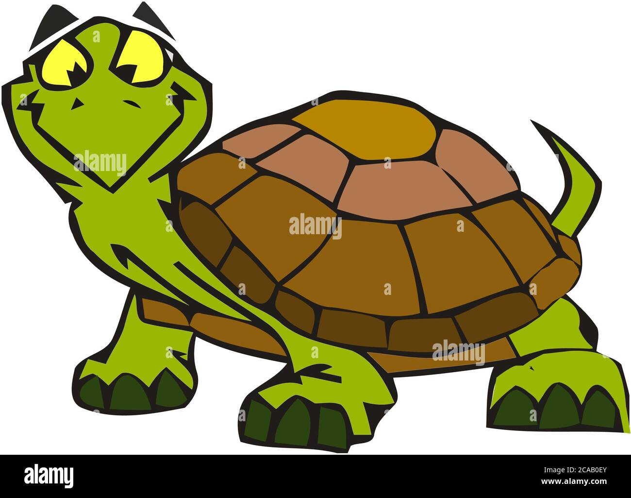 Illustration of a turtle isolated on a white background Stock Photo - Alamy