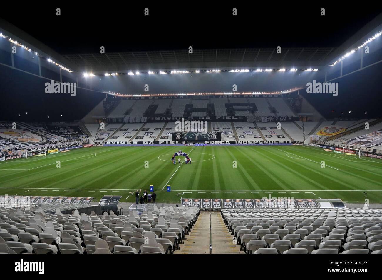 Sao Paulo Sp 05 08 2020 Corinthians X Palmeiras Photo During The Game Between Corinthians And Palmeiras Held At Arena Corinthians In Sao Paulo Sp The Classic Is Valid For The Paulistao