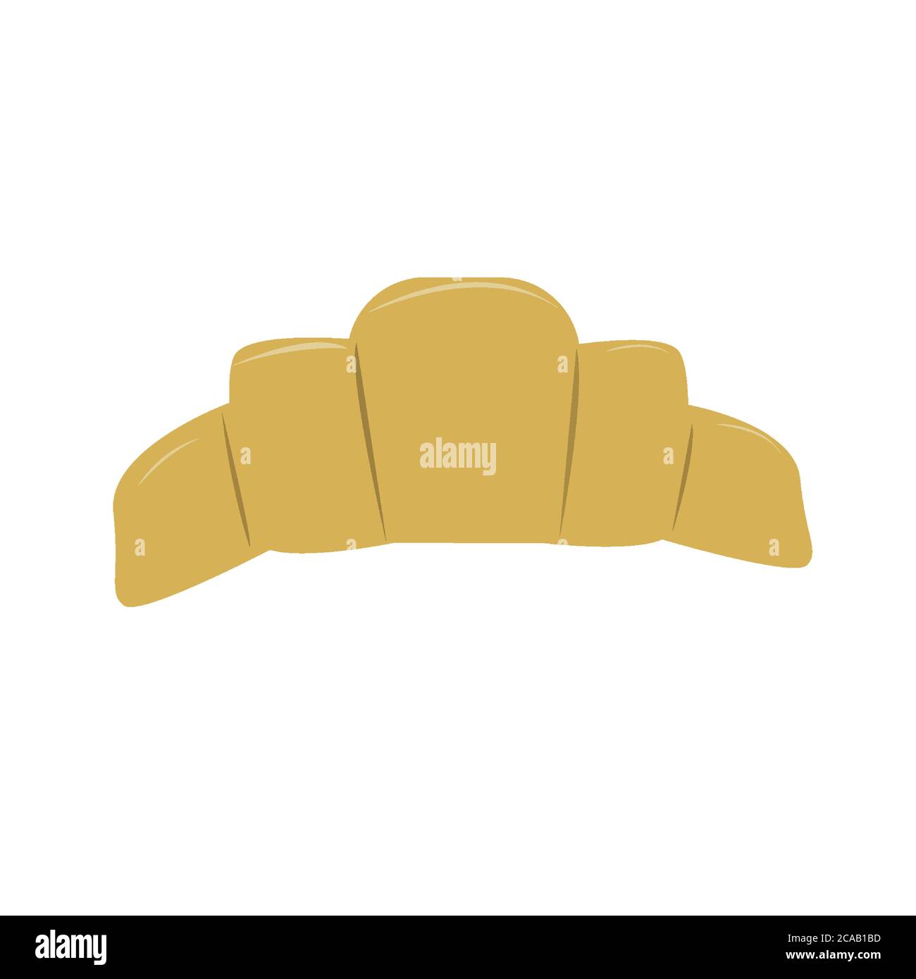 Croissant icon vector illustration in flat style Stock Vector