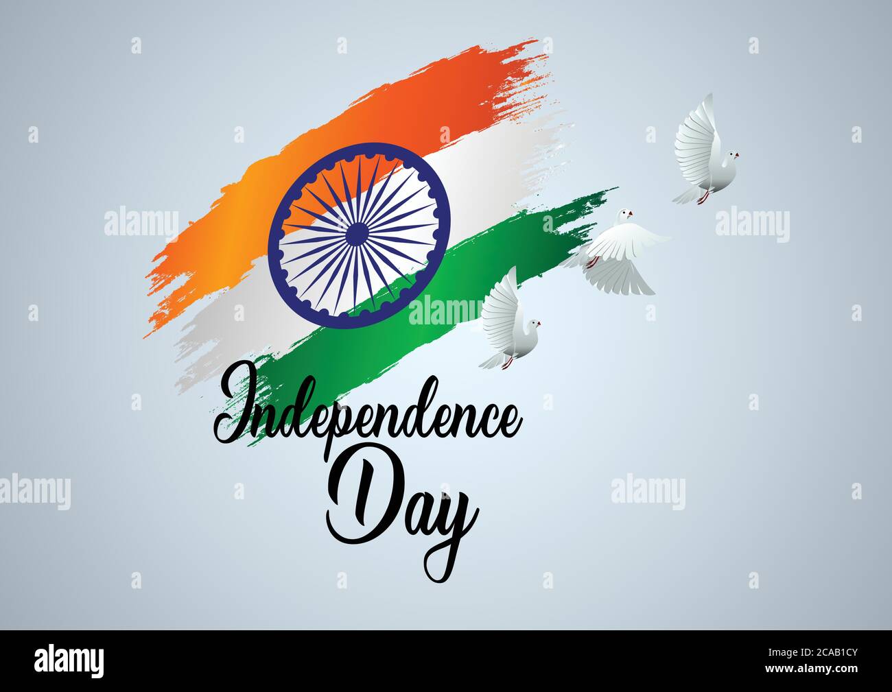 happy independence day India. poster, banner, template design. indian flag  brushed and flying pigeon background. vector illustration Stock Vector  Image & Art - Alamy