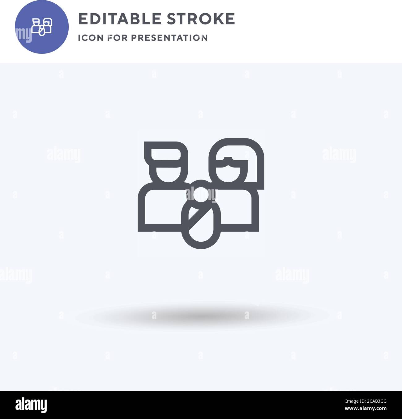 Parents icon vector, filled flat sign, solid pictogram isolated on ...
