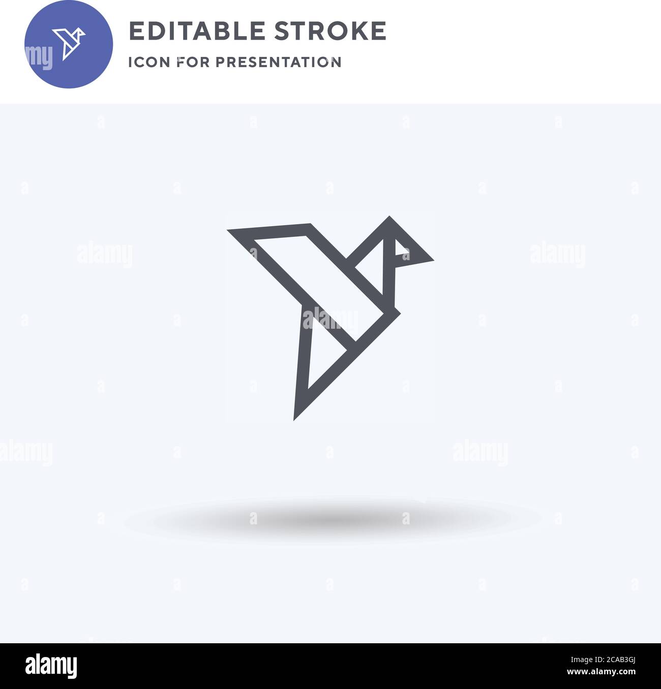 Origami icon vector, filled flat sign, solid pictogram isolated on ...