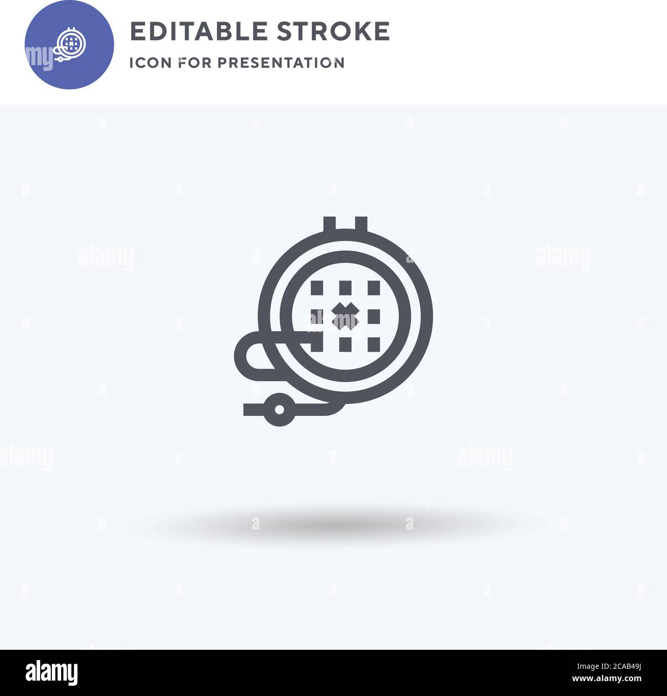 Embroidery icon vector, filled flat sign, solid pictogram isolated on ...