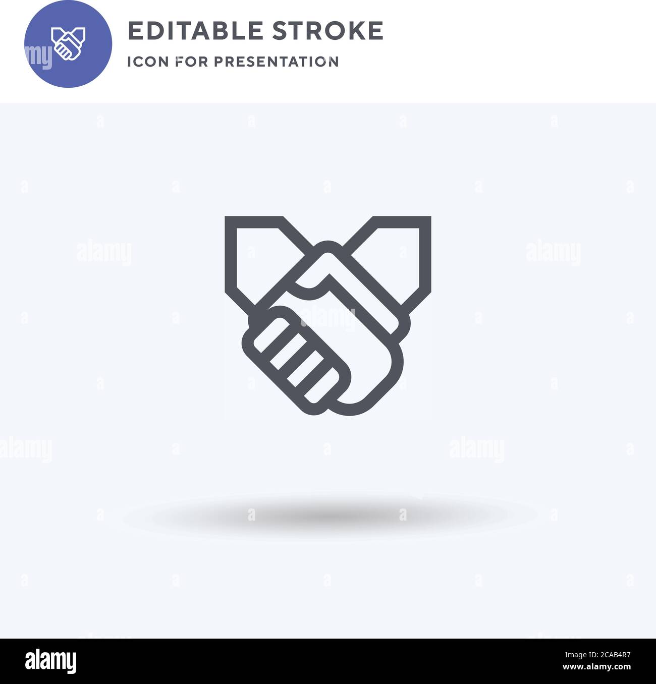 Shaking Hands icon vector, filled flat sign, solid pictogram isolated ...