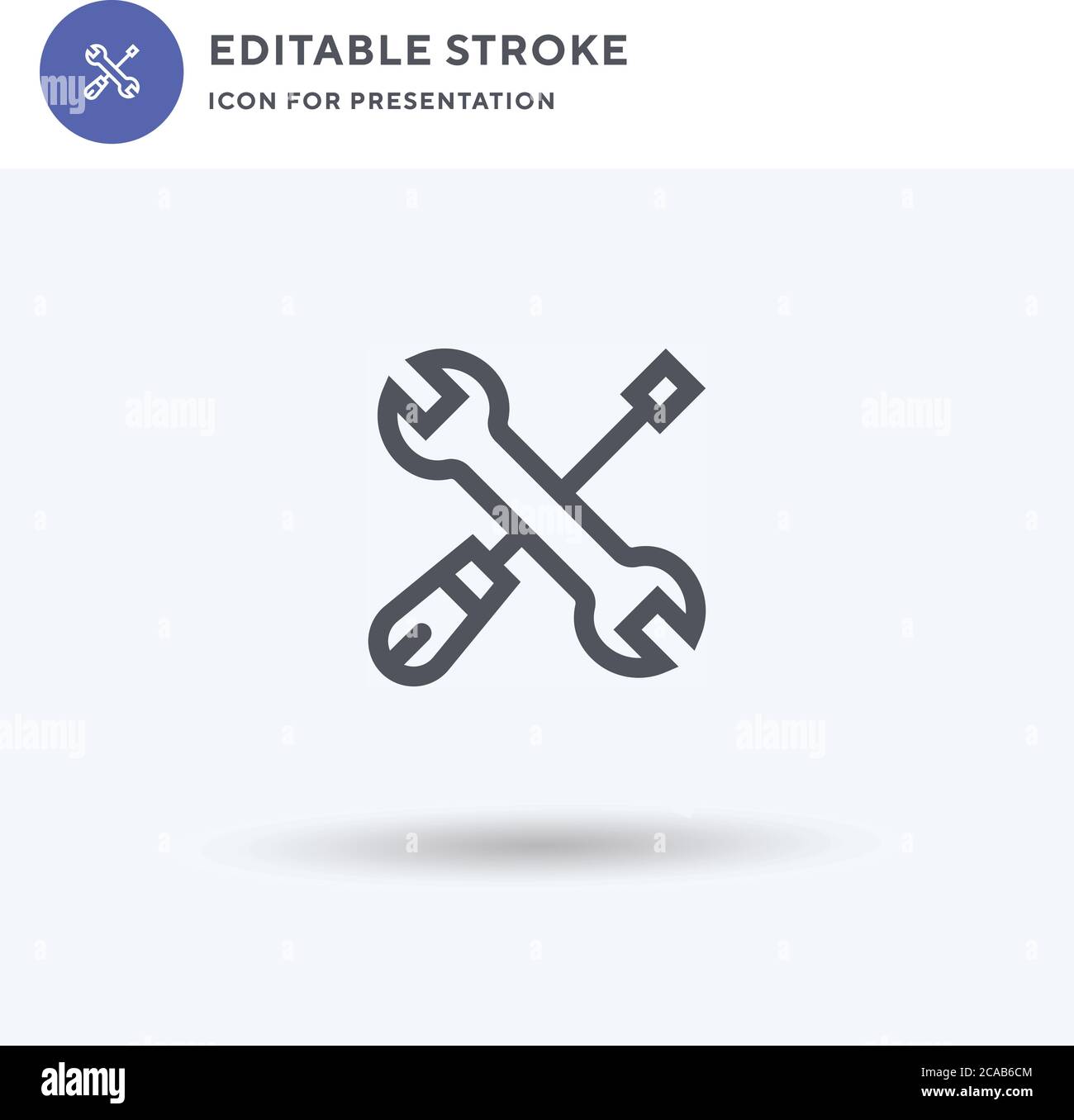 Tools icon vector, filled flat sign, solid pictogram isolated on white ...