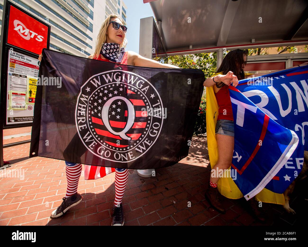 Qanon flag hi-res stock photography and images - Alamy