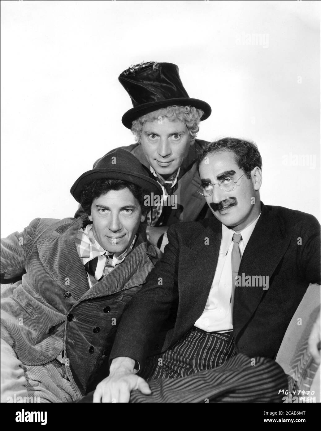 The Marx Brothers:  Chico, Harpo and Groucho Marx Stock Photo