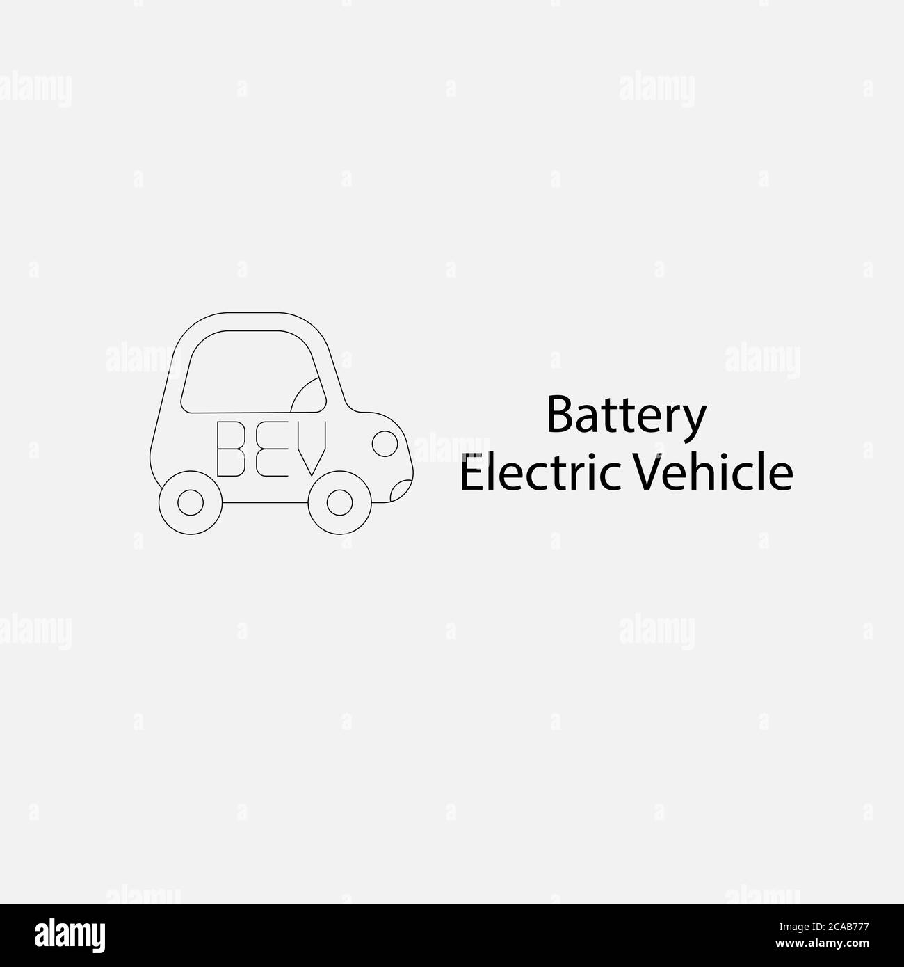 BEV,EV,Battery Electric Vehicle Icon.Electric car icon and charger station. Battery power plug.Home Charging.Solid State Battery.Home Link Devices.Cab Stock Vector