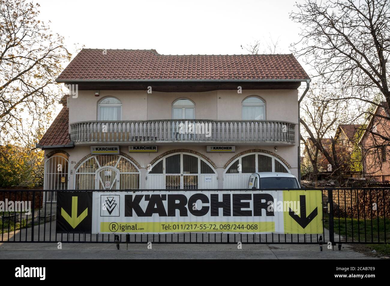Belgrade Serbia April 7 19 Karcher Logo In Front Of Their Main Retailer For Belgrade Karcher Is A German Manufacturer And Retailer Of Industri Stock Photo Alamy
