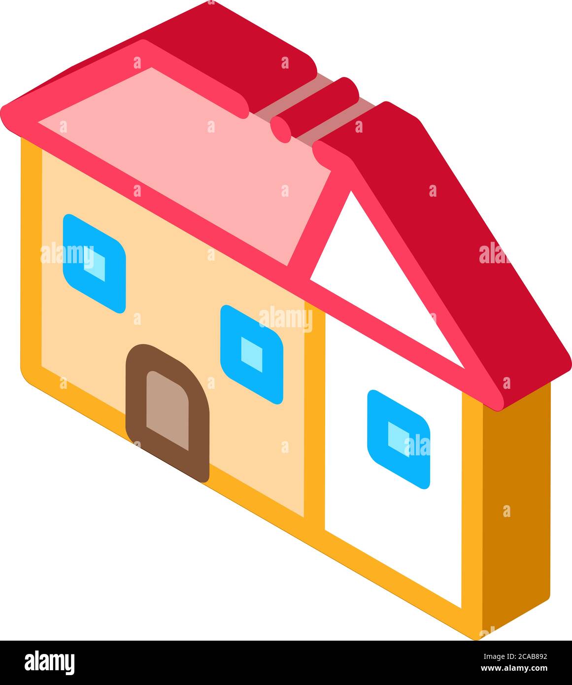 building roof type isometric icon vector illustration Stock Vector ...