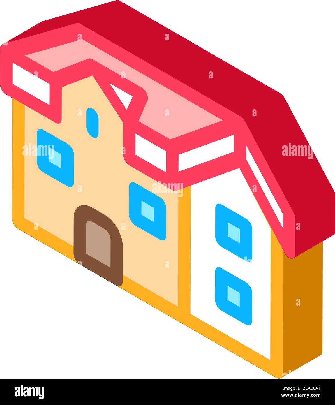 house roof type isometric icon vector illustration Stock Vector Image ...