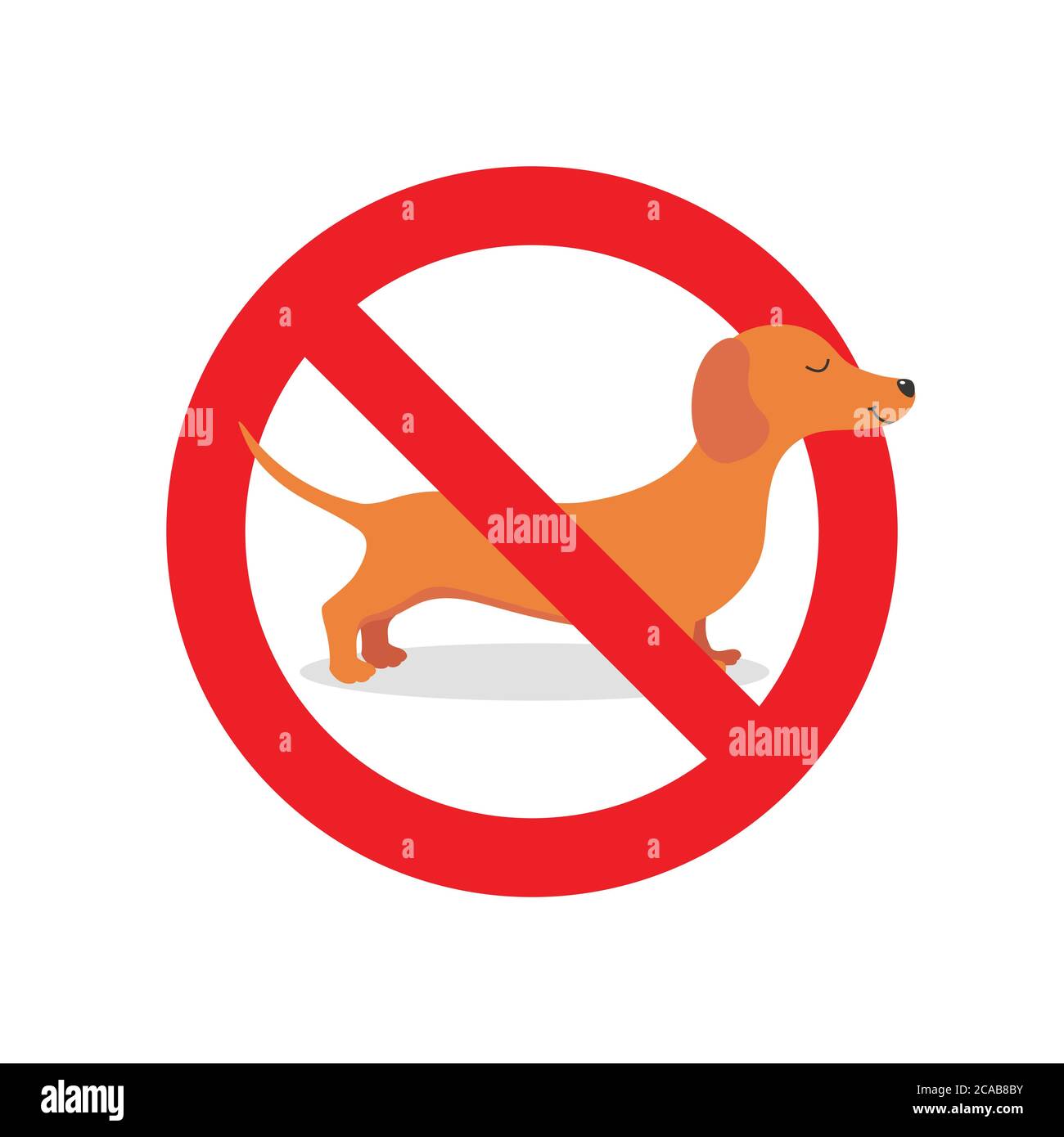 No dog allowed sign. red prohibition sign. vector illustration Stock