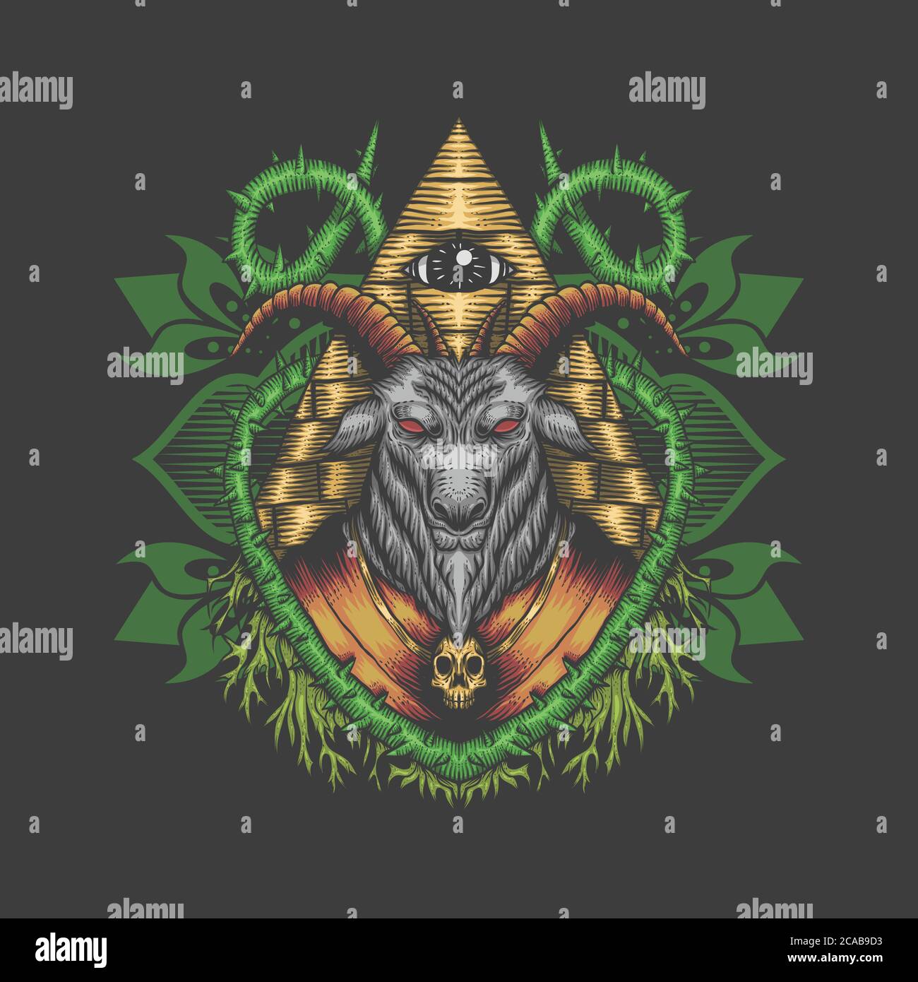 Baphomet vector illustration for your company or brand Stock Vector