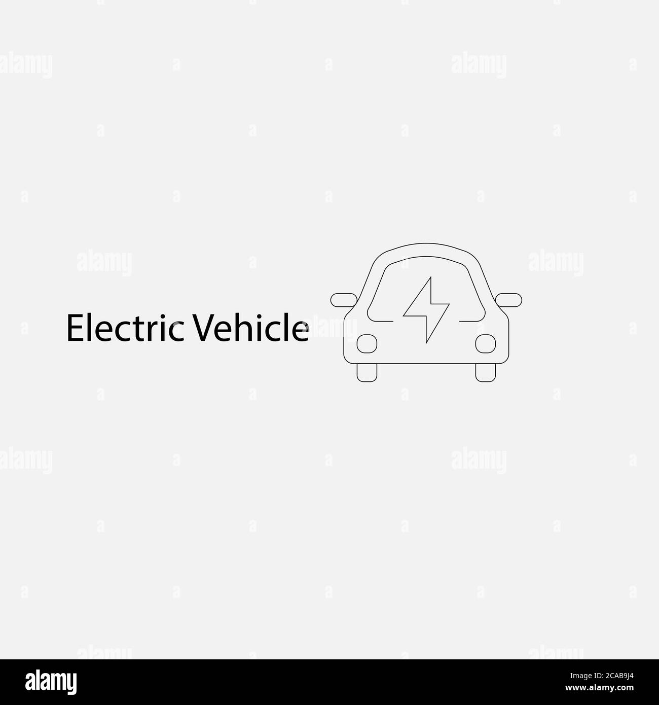 BEV,EV,Battery Electric Vehicle Icon.Electric car icon and charger ...