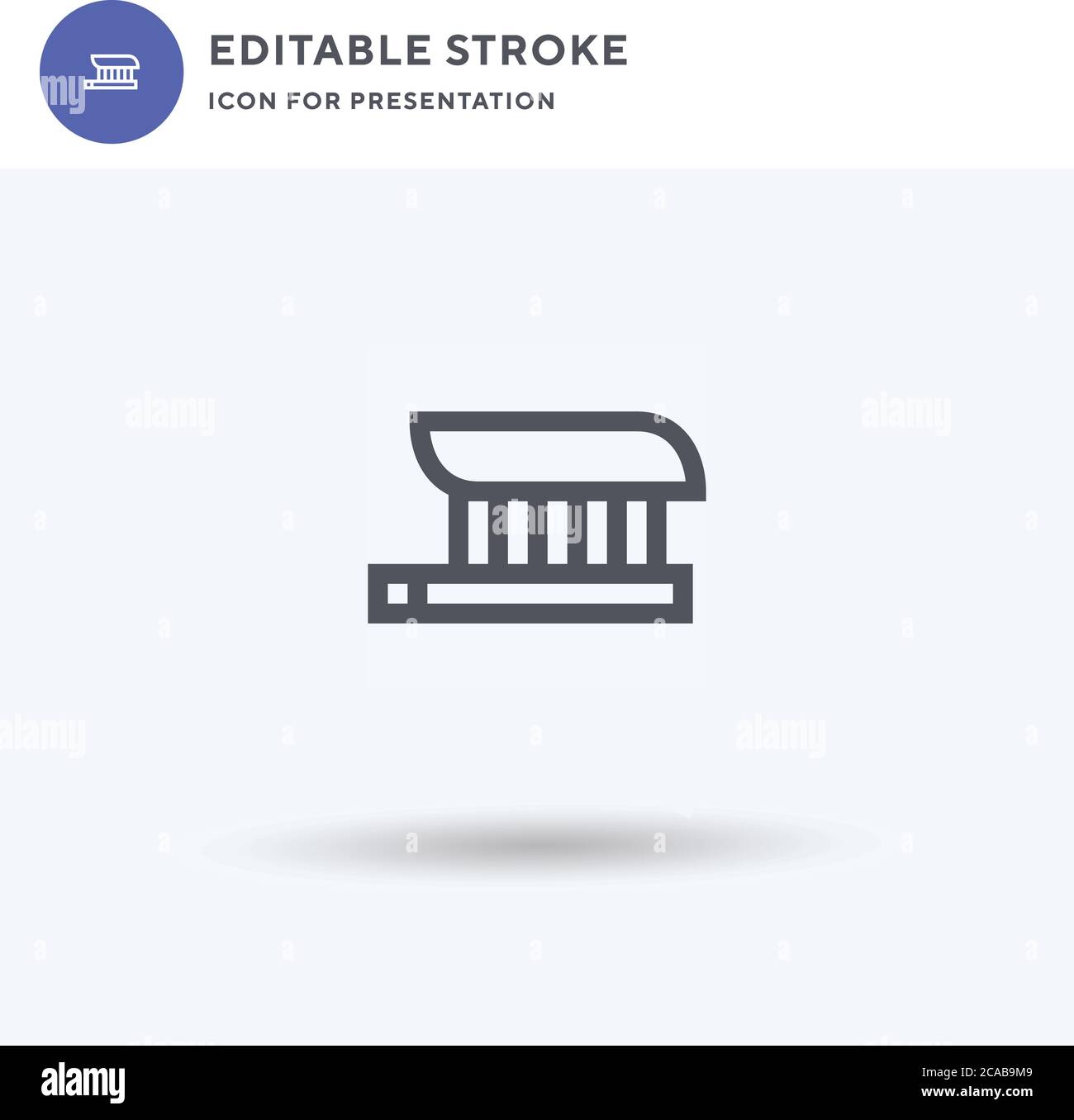 Tooth Paste icon vector, filled flat sign, solid pictogram isolated on white, logo illustration. Tooth Paste icon for presentation. Stock Vector