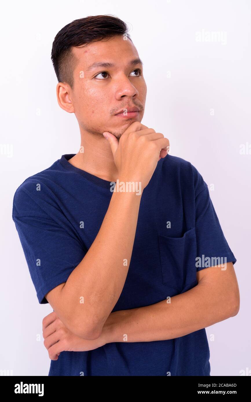 Portrait Of Young Asian Man With Beard Stubble Stock Photo Alamy