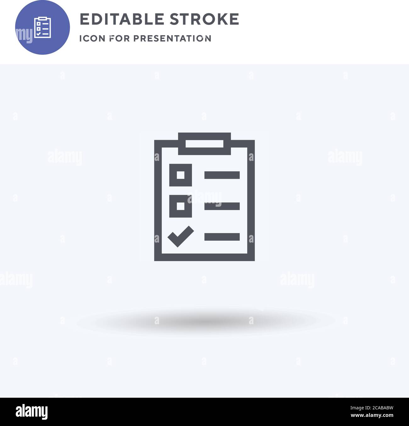 Checklist icon vector, filled flat sign, solid pictogram isolated on ...