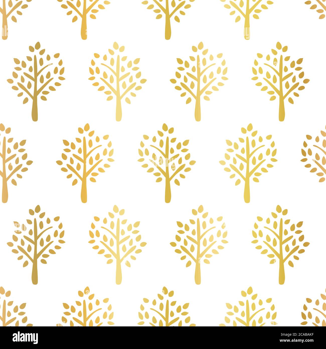 Gold Foil Trees Seamless Vector Pattern Tree Silhouettes Faux Golden Metallic On White Fall Background Use For Fabric Autumn Decor Thanksgiving Stock Vector Image Art Alamy