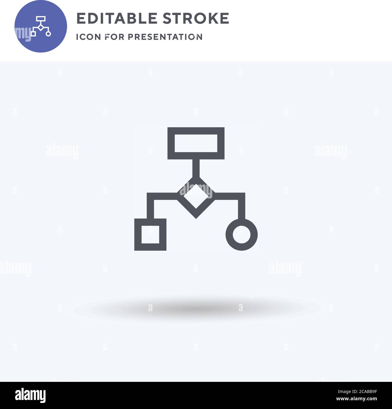 Algorithm icon vector, filled flat sign, solid pictogram isolated on ...