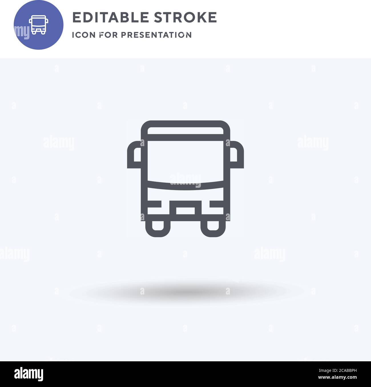 Bus icon vector, filled flat sign, solid pictogram isolated on white ...