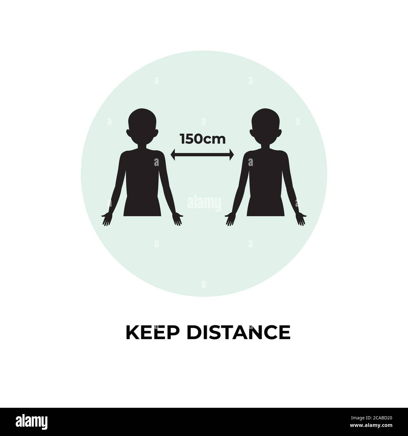 Social Distancing sign. Keep social distance. Keep the 1 meter distance. Vector illustration. Preventive measures. social isolation and self quarantin Stock Vector