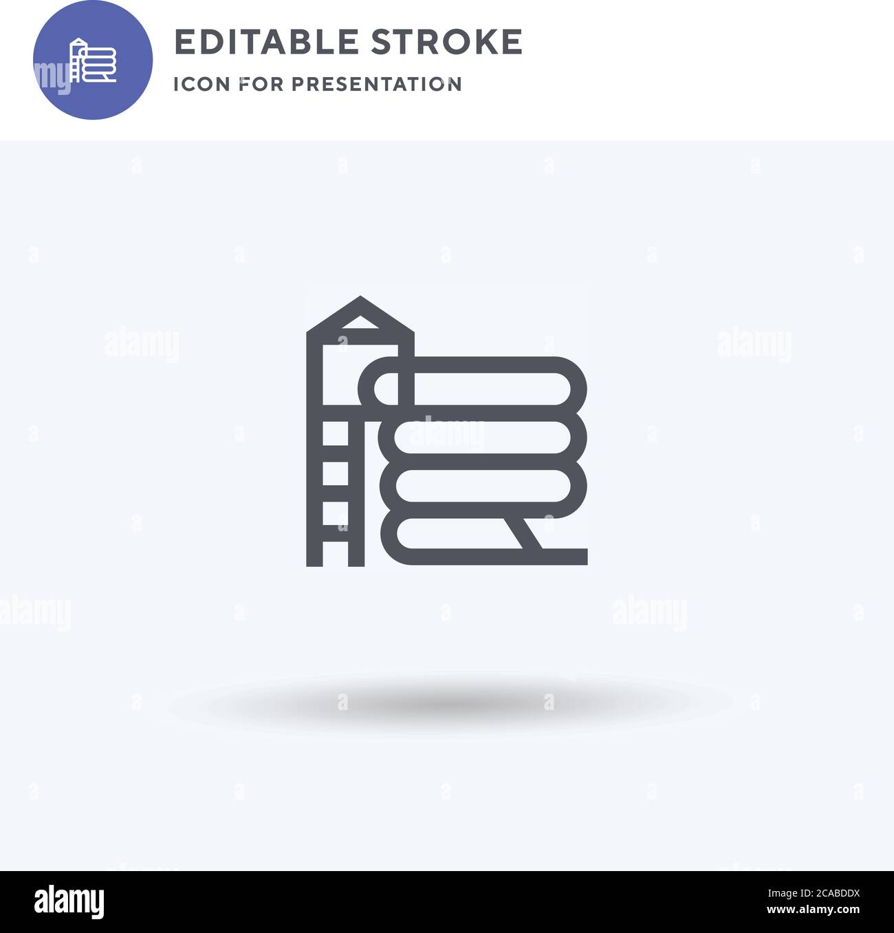 Slide icon vector, filled flat sign, solid pictogram isolated on white ...