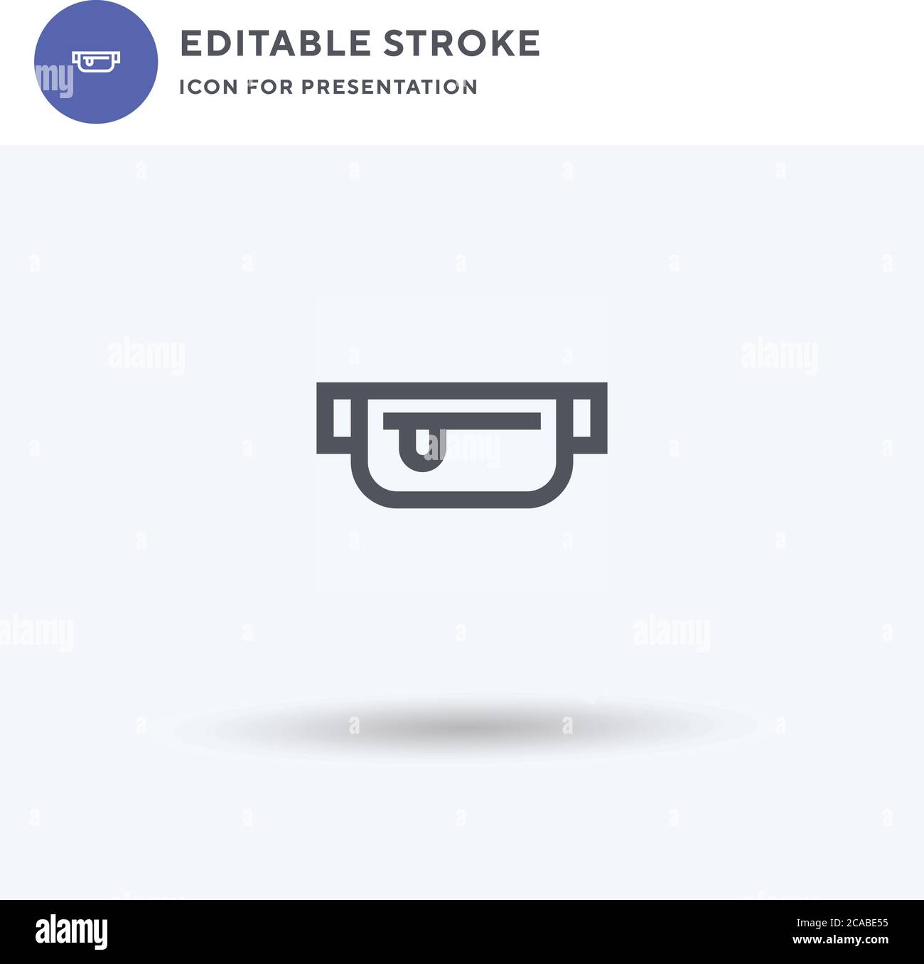 Belt Pouch icon vector, filled flat sign, solid pictogram isolated on ...