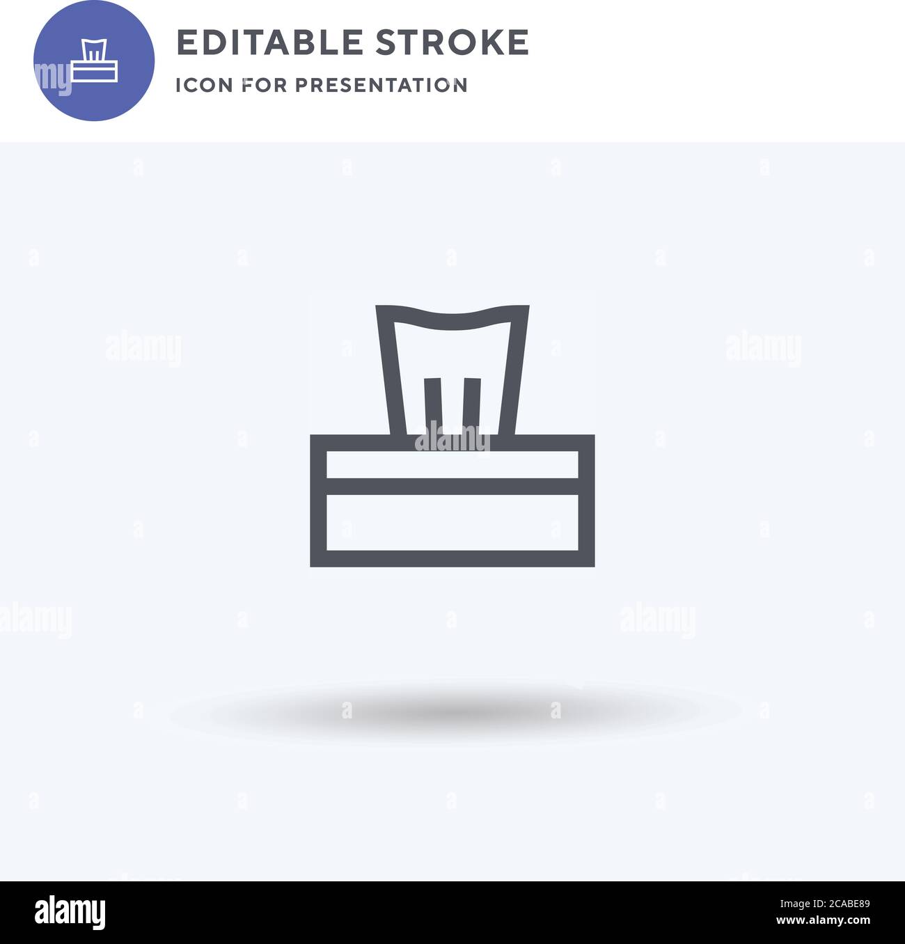 Tissue icon vector, filled flat sign, solid pictogram isolated on white ...
