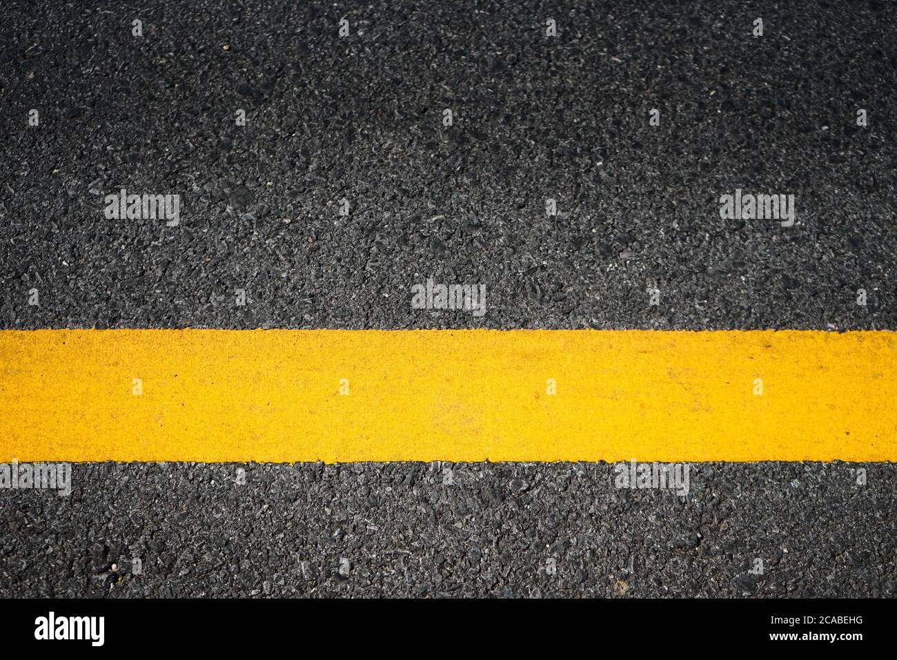 Road traffic paint on the asphalt surface And to ensure safety Stock