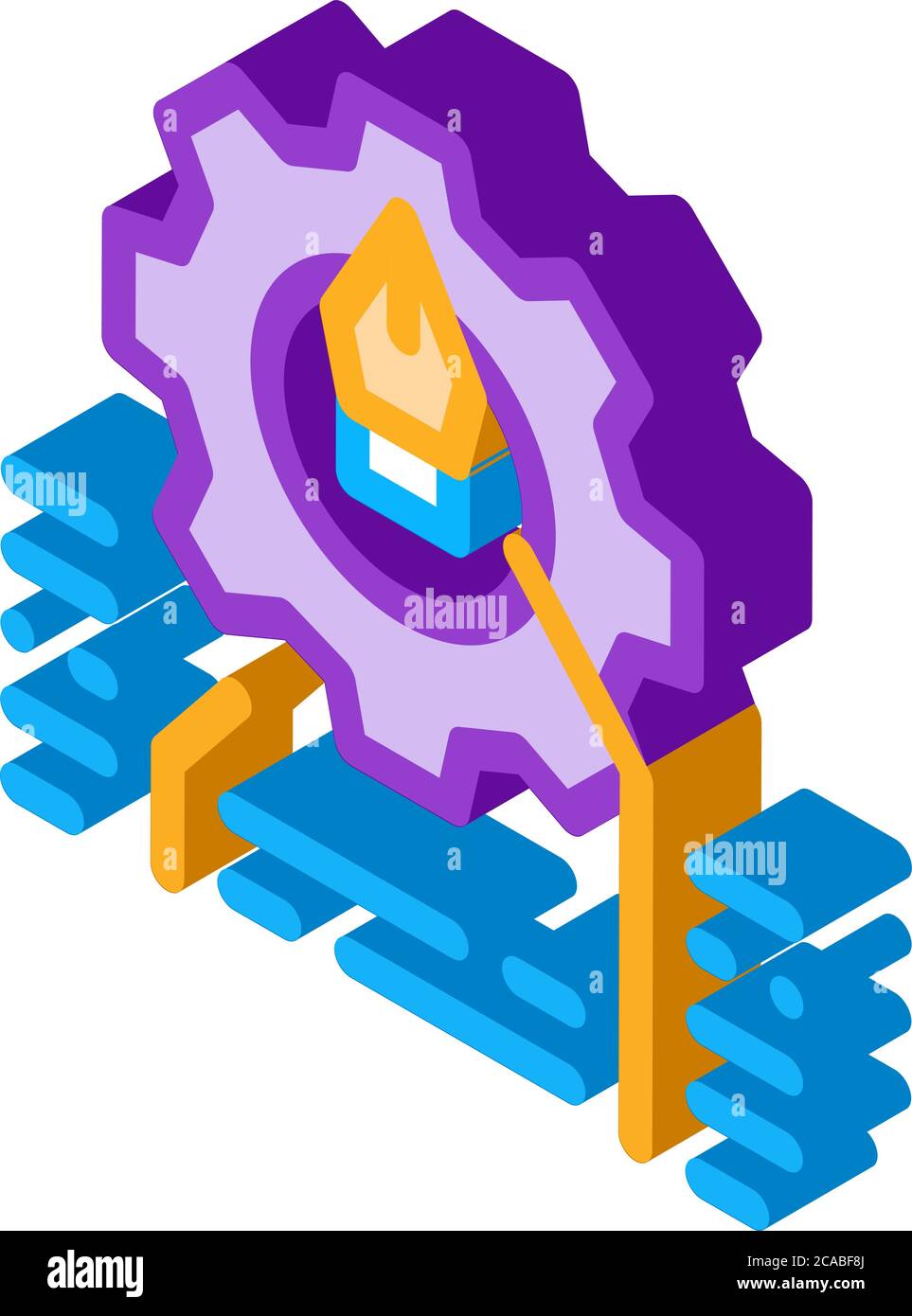 front end working and design isometric icon vector illustration Stock ...
