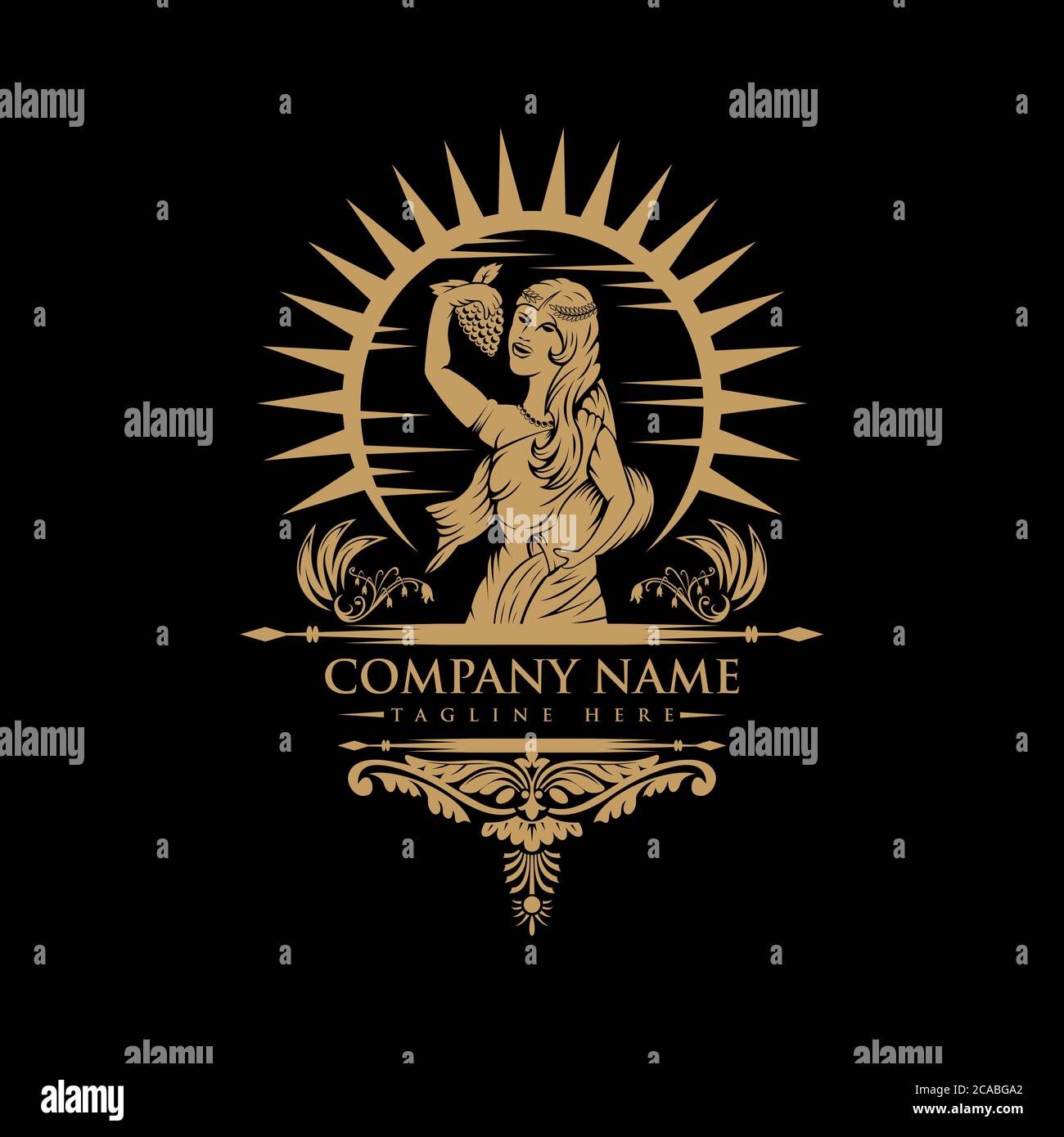 Aquarius Wine vector illustration for your company or brand Stock Vector