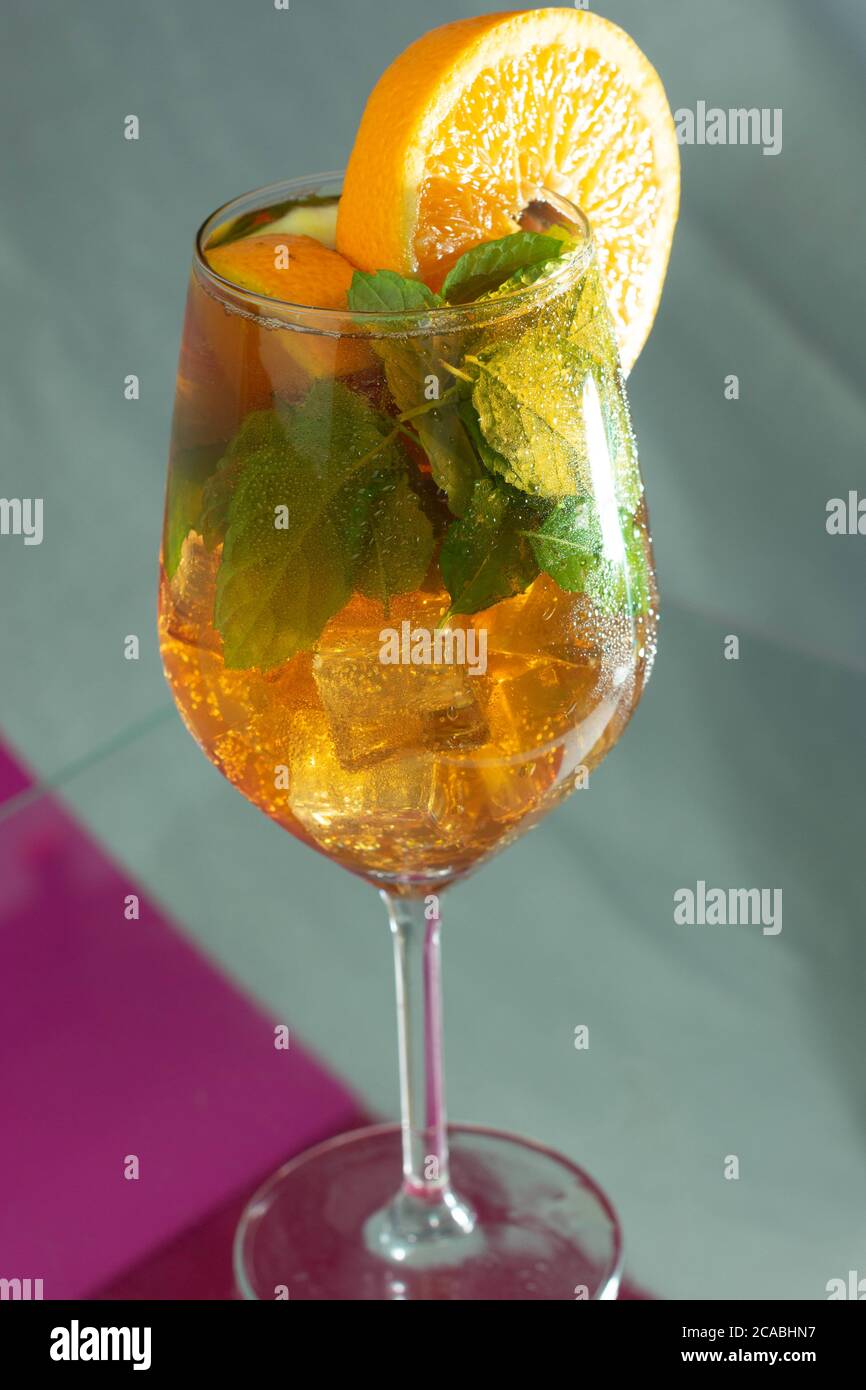 Martini royale Rosato, drink prepared with the martini Rosato Stock Photo -  Alamy