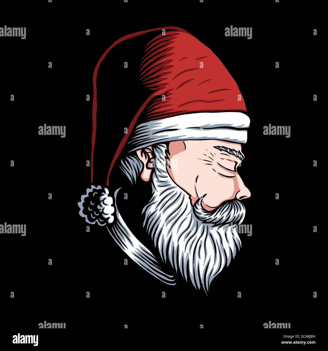 Man Santa side position vector illustration for your company or brand Stock  Vector Image & Art - Alamy