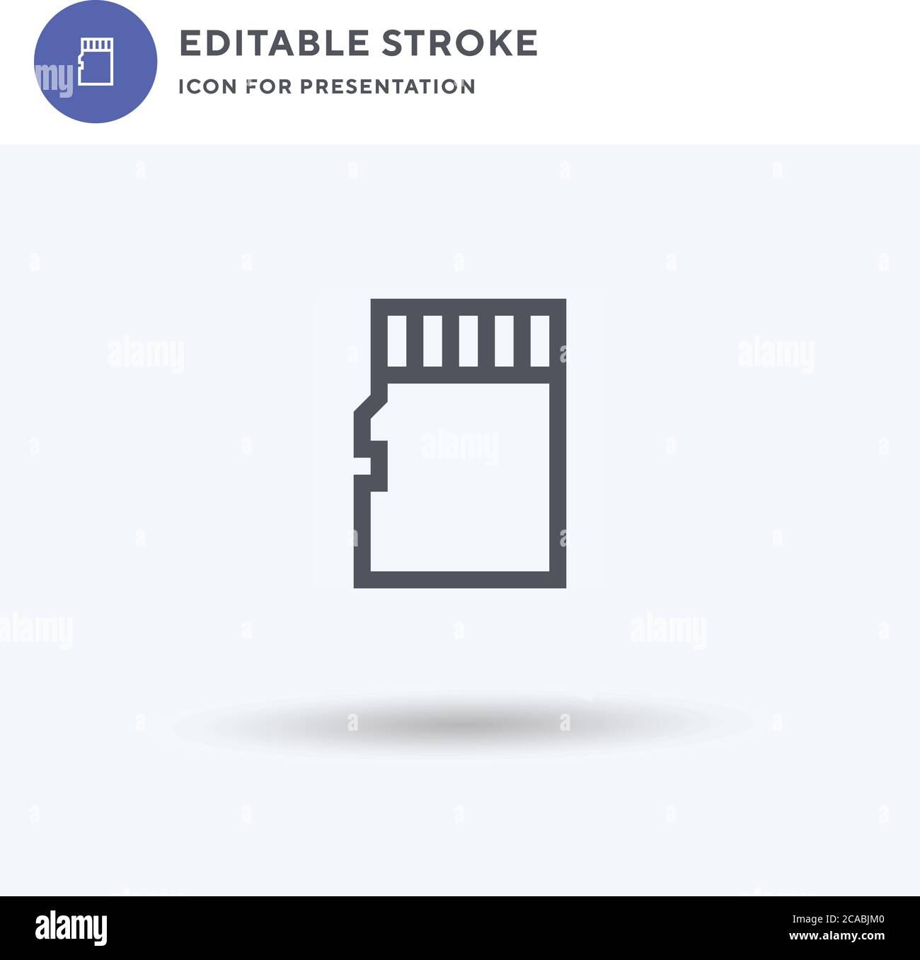 Memory Card icon vector, filled flat sign, solid pictogram isolated on ...