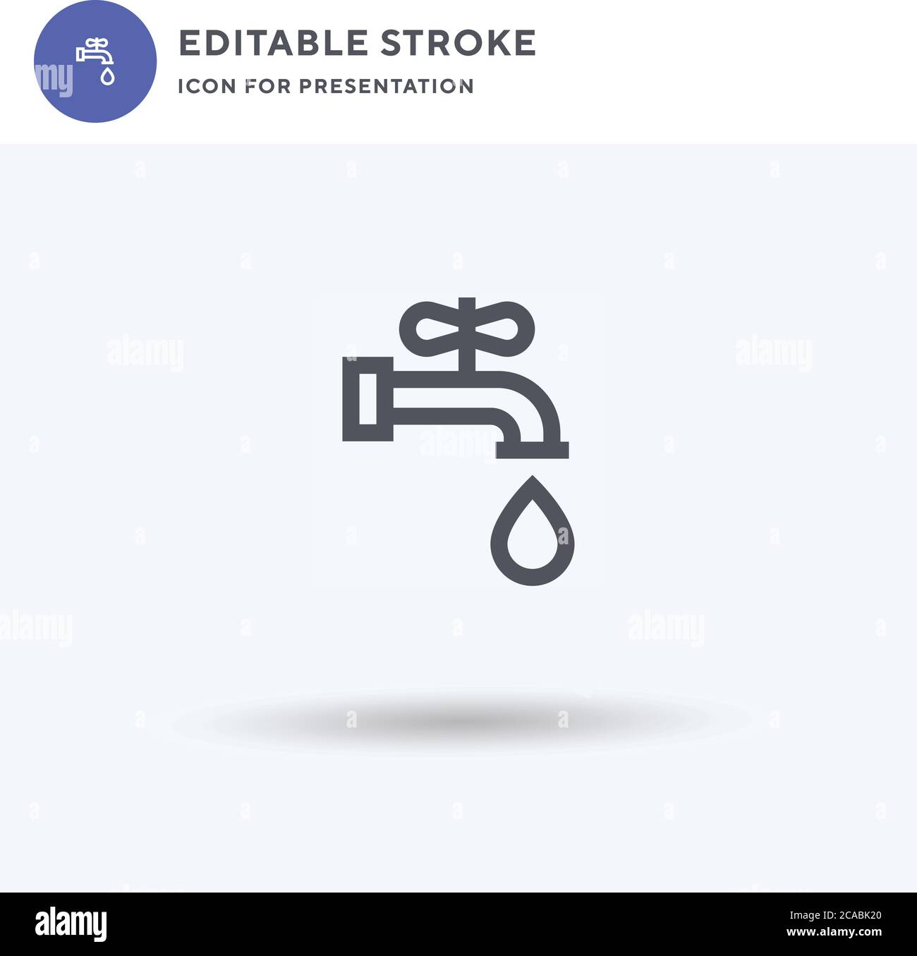 Water Tap icon vector, filled flat sign, solid pictogram isolated on ...