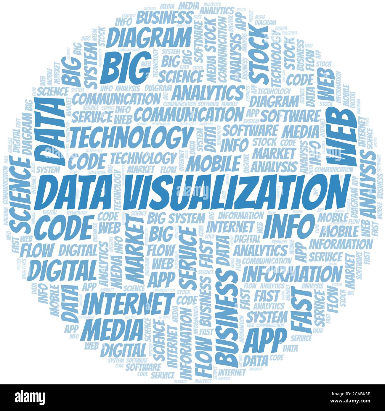 Data Visualization vector word cloud, made with the text only Stock ...