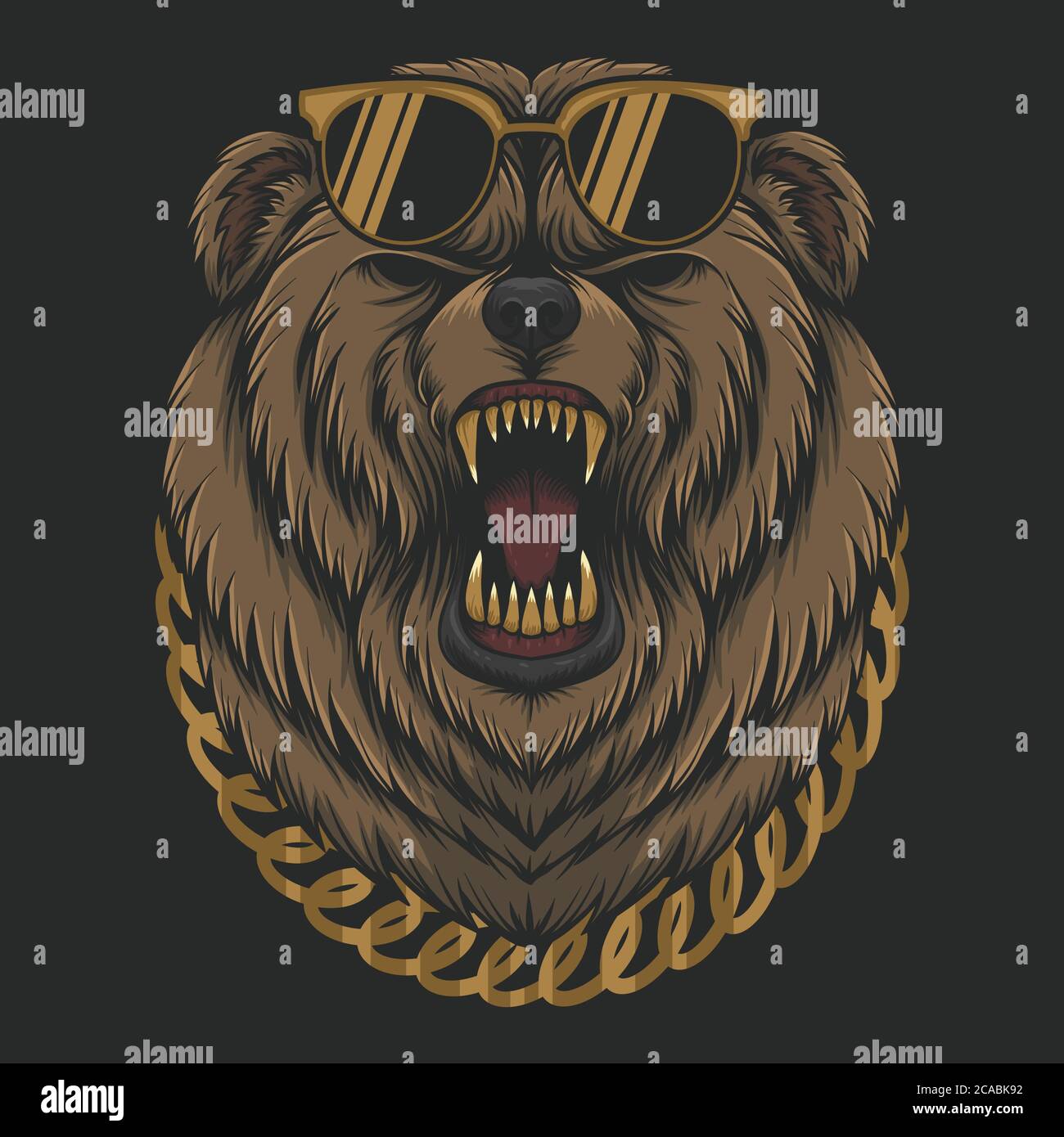 Angry cool Bear vector illustration for your company or brand Stock Vector  Image & Art - Alamy